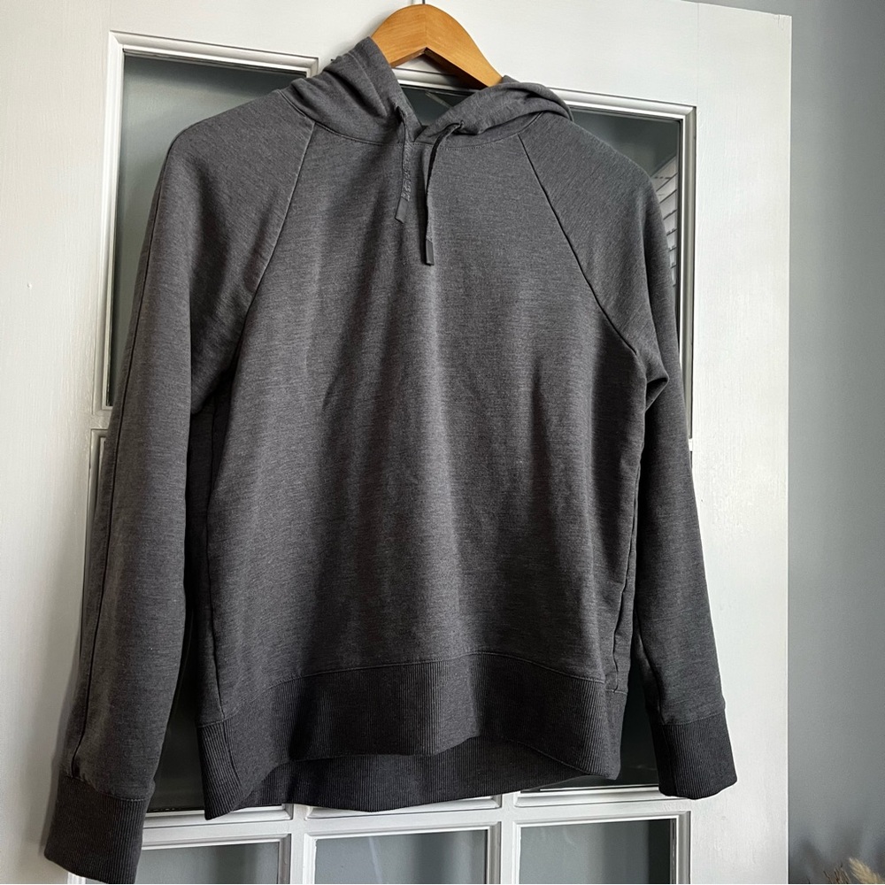 Theory Men's Dark Gray Crewneck Hoodie